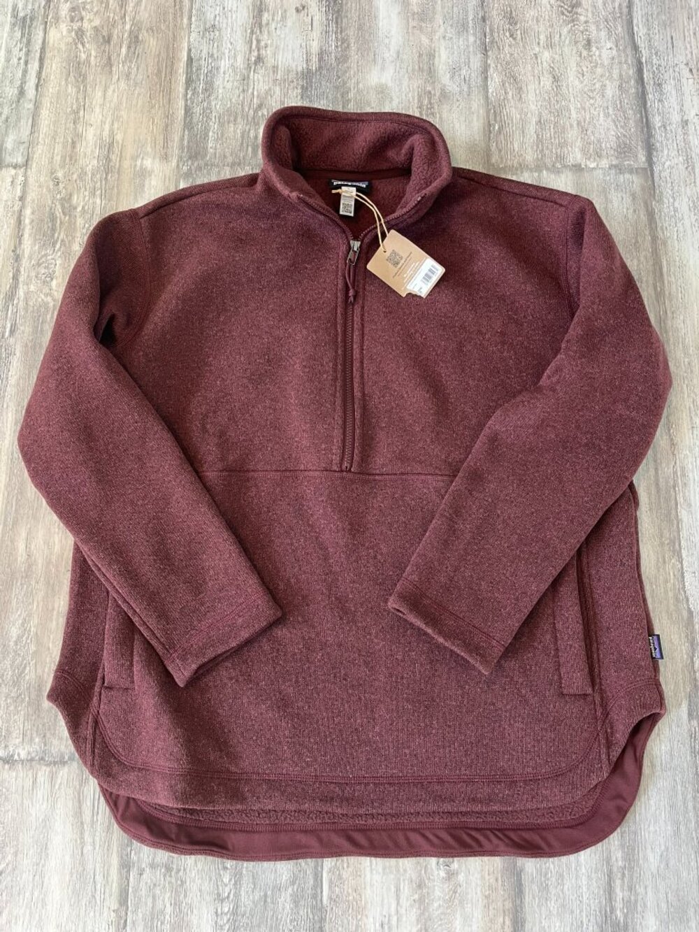 Patagonia W's Better Sweater Oversized Pullover, Dark Ruby, Large - NWT!